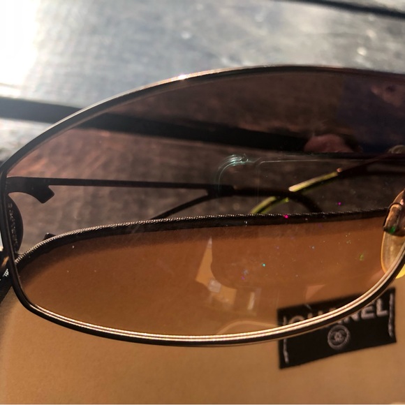 Authentic Chanel 4072-B Crystal CC Sunglasses Gradient Brown Vintage with Case. - Picture 4 of 14